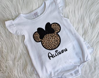 Animal Kingdom Bubble Romper, Mickey Romper, Disney Baby Outfit, Animal Print Romper, Animal Kingdom Outfit