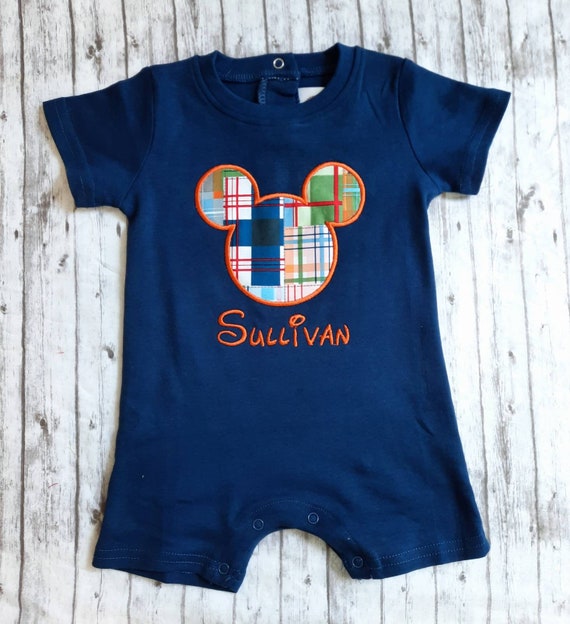 Mickey Mouse Romper Mickey Romper Disney Baby Outfit Baby Boy