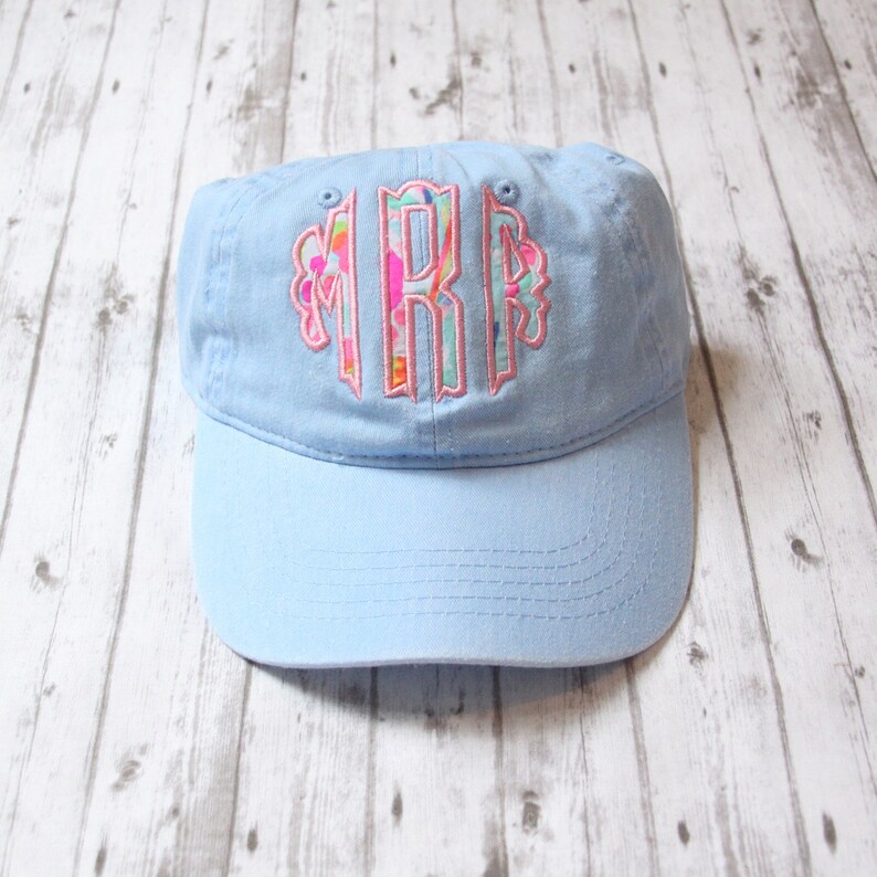 monogrammed baseball cap