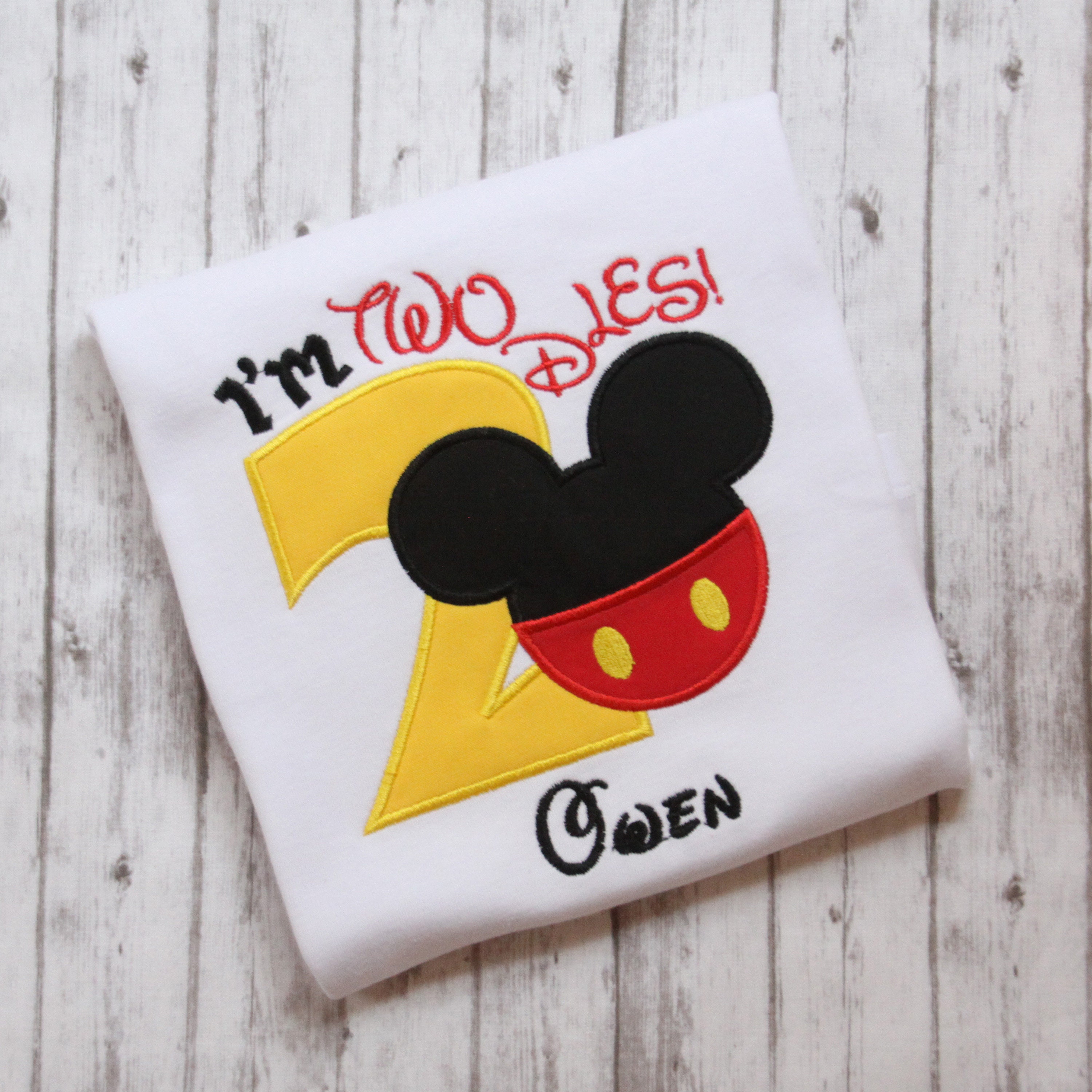 I'm Twodles Mickey Birthday Shirt, Boys Birthday T-shirts