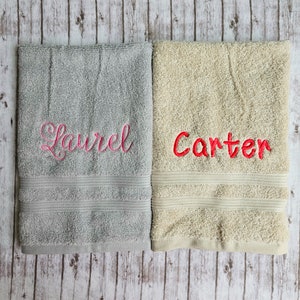 Embroidered Hand Towel With Name