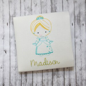 Cinderella Shirt, Embroidered Princess Shirt, Disney Princess T-shirt, Cinderella Girls Shirt