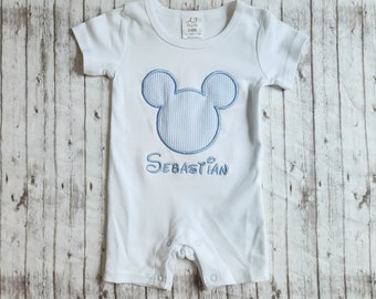 Monogrammed Mickey Romper