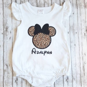 Animal Kingdom Bubble Romper, Mickey Romper, Disney Baby Outfit, Animal Print Romper, Animal Kingdom Outfit