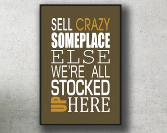 Sell Crazy Quote - Etsy UK