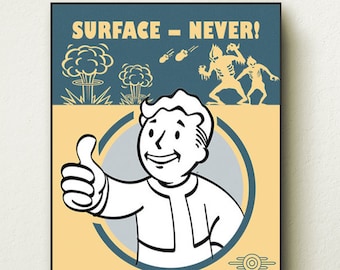 Fallout 4, Vault Forever, Framed Poster, Canvas Art, Game Art