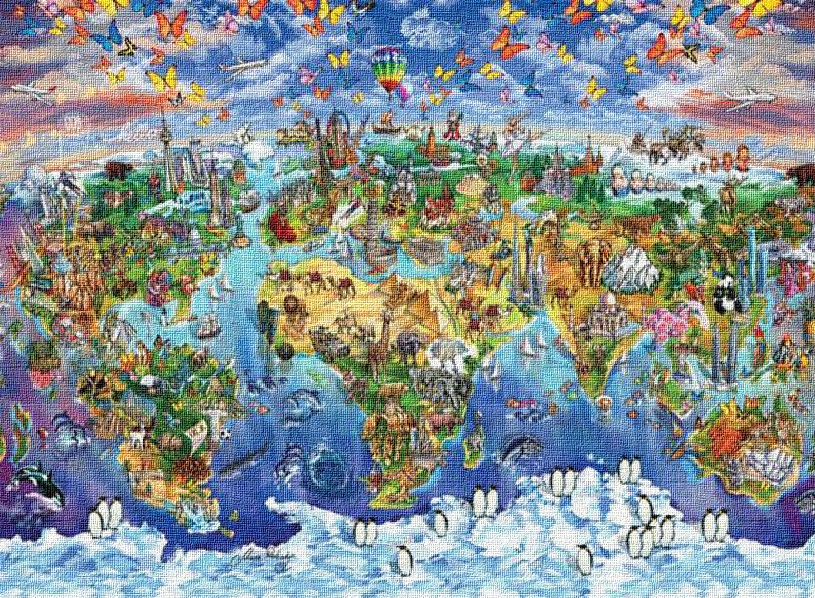 Карта удивительный мир. Пазл-панорама Ravensburger "чудеса света" 5000 деталей. Картины из пазлов. Самые красивые пазлы.