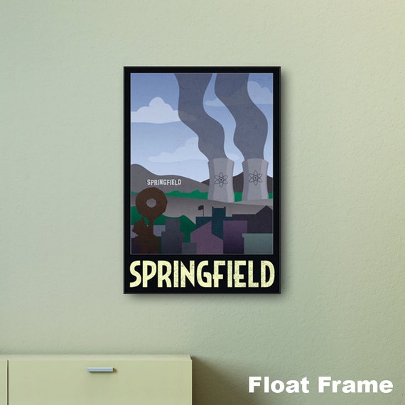 The Simpsons Springfield Travel Print Wall Art. Choose | Etsy