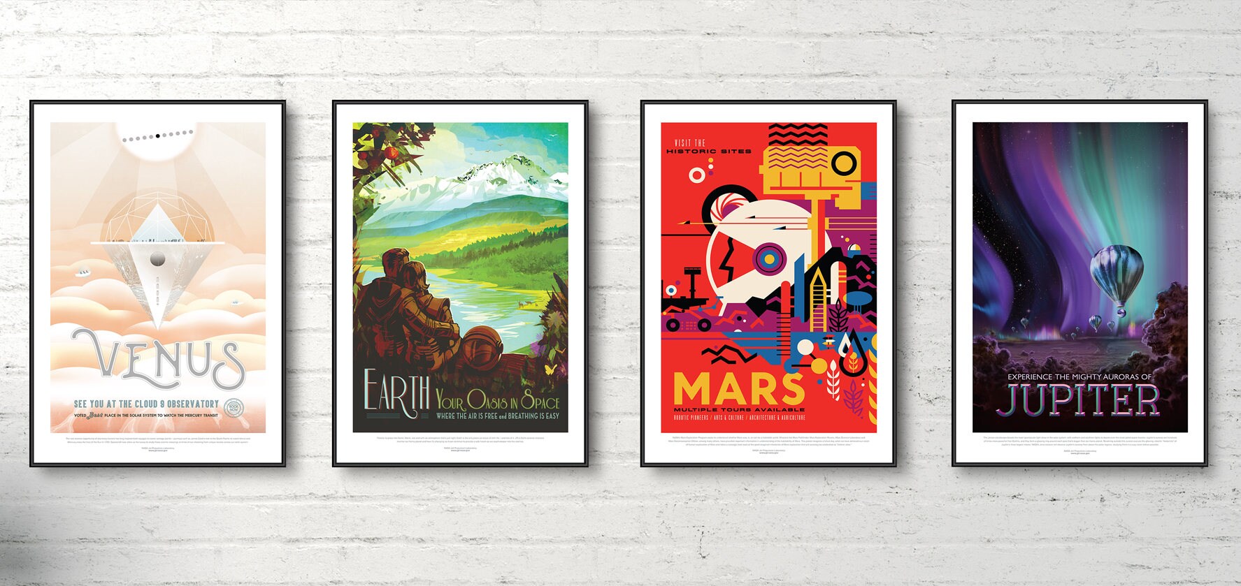NASA Space Prints, Solar System - Set - Planets Print, Space Art ...