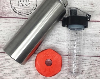 3D Printed Adapter for HOGG 26oz Fruit Infuser Tumbler ~ turner attachment ~ Cup Chuck Adapter for easy turning ~ Epoxy leveling