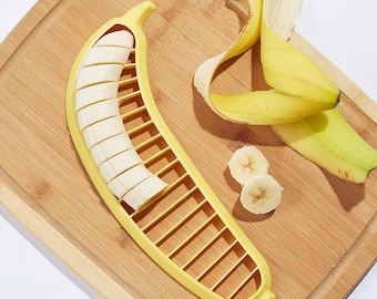 3D Printed Banana Slicer ~ Perfectly Sliced Bananas ~ Great for Kids Snacks ~ Freeze Dryer Prep ~ Kitchen Gadget ~ Fruit Salad ~ Dessert