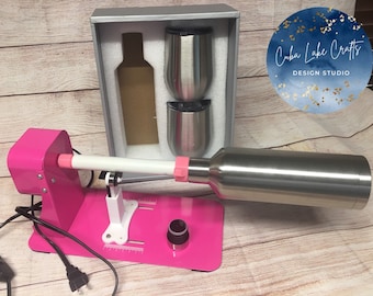 3D Printed Cup Chuck for HOGG 17oz Wine Bottle Tumbler ~ turner attachment ~ Cup Adapter for easy turning  Epoxy leveling