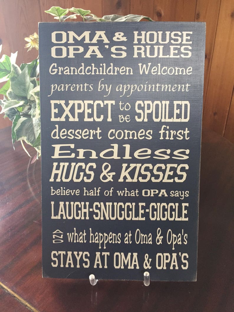 Nana's House Rules Home Decor Wood Sign Wall Hanging Etsy