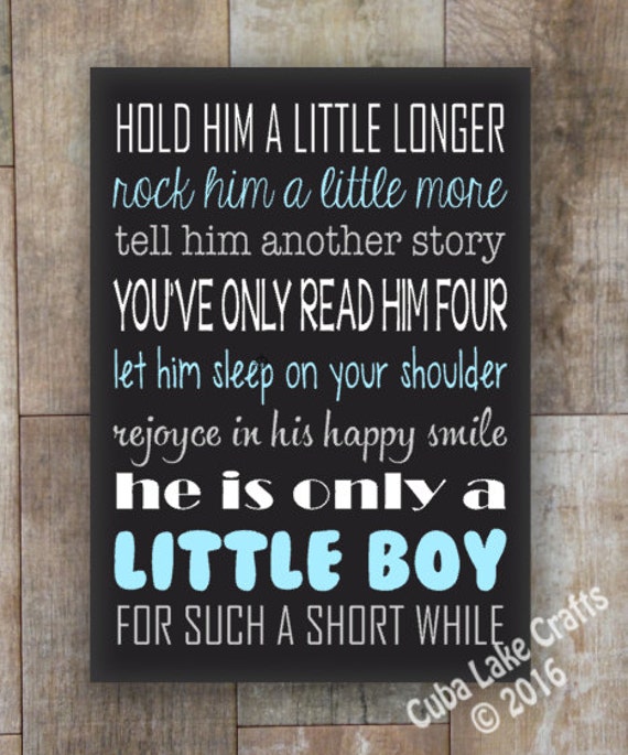 Hold Him A Little Longer Home Decor Wood Sign Wall Hanging Etsy