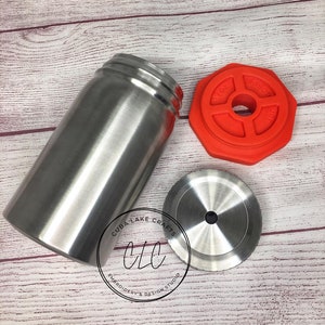 3D Printed Adapter for HOGG 17oz Mason Jar Tumbler ~ turner attachment ~ Tumbler Cup Adapter for easy turning ~ Epoxy leveling ~ Cup Chuck