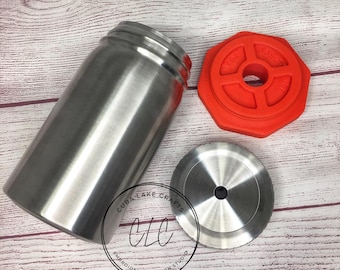 3D Printed Adapter for HOGG 17oz Mason Jar Tumbler ~ turner attachment ~ Tumbler Cup Adapter for easy turning ~ Epoxy leveling ~ Cup Chuck