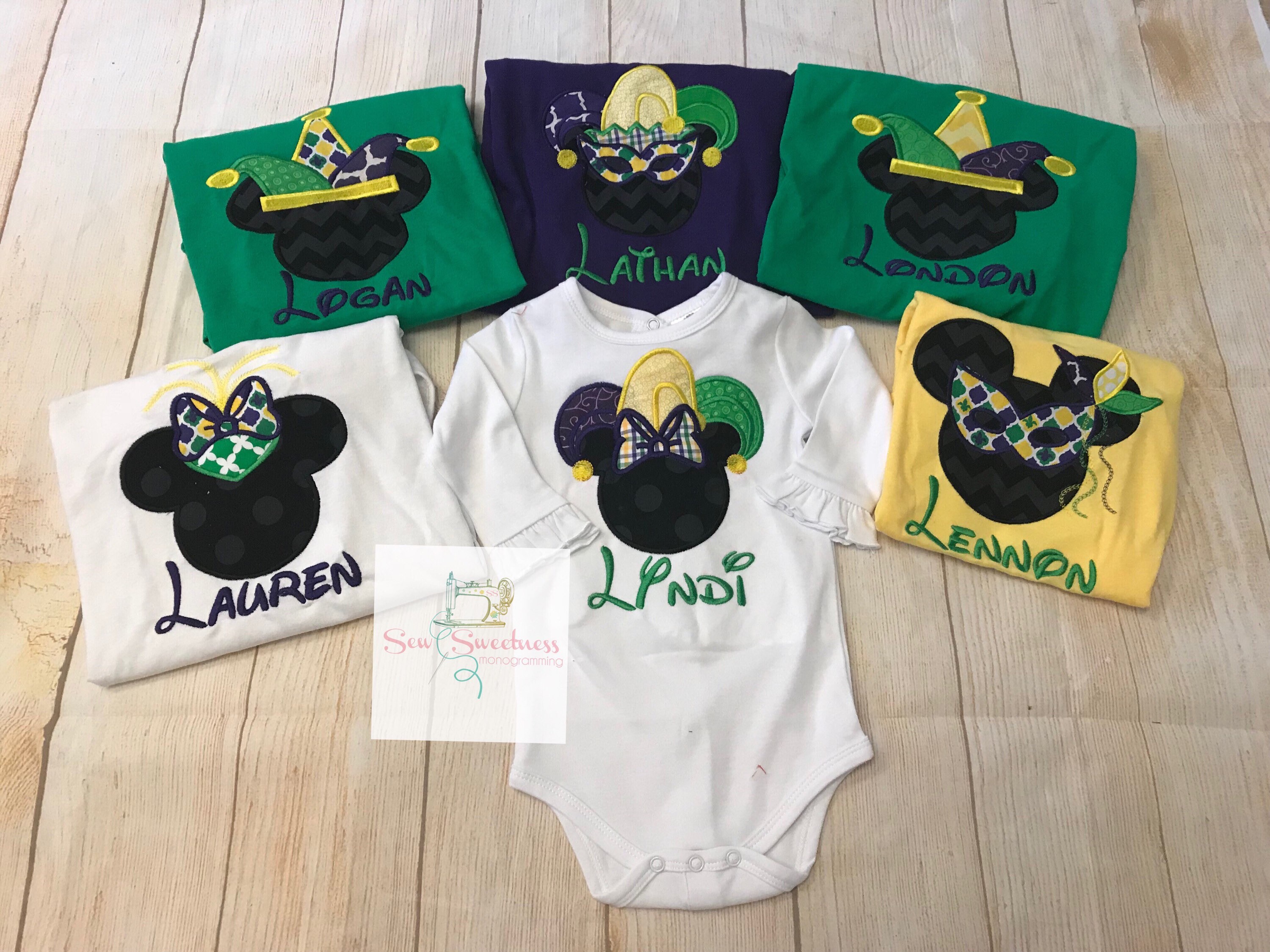 mardi gras mickey embroidery design