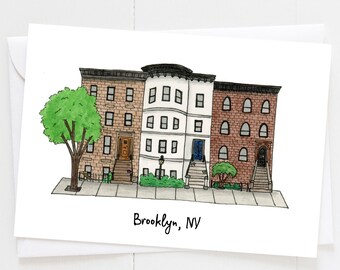 Brooklyn Brownstone Greeting Cards