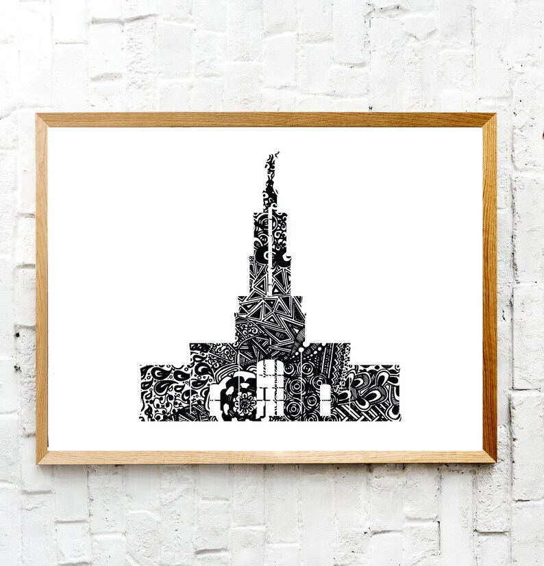 San Antonio Texas Temple Print Lds Temple Art Mormon Art Etsy