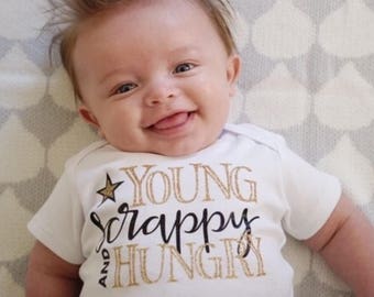 Young Scrappy and Hungry Infant Bodysuit | Hamilton Shirt | Southern Sweetheart Gifts