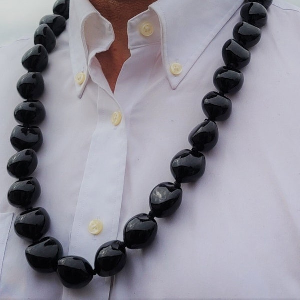 Kukui Nut Lei - Black or Brown (free shipping)