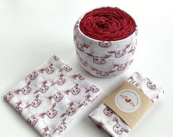 Fil douillet, gaine de fil, housse pour gâteau en laine, écheveau confortable, garde-écheveau, housse de fil en tissu, laine pour chaussettes Huggie, protecteur de fil, cadeau pour tricoteuse