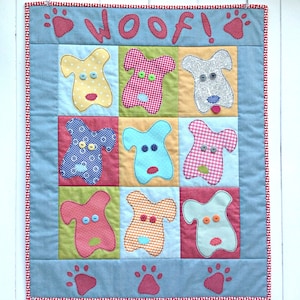 Woof! patchwork quilt pattern - PDF