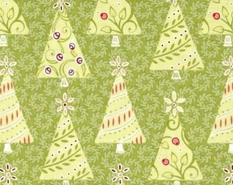 Christmas Fabric, Amanda Murphy, Christmas Trees, Holiday Bouquet,  Holiday, Cotton Quilt Fabric BHY