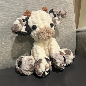 Handmade Chunky Knit Cow Plushie