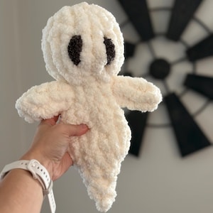 Handmade Chunky Knit Ghost Snuggler Plushie