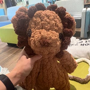 Handmade Chunky Knit Lion Plushie