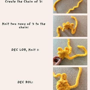 Woodstock Strickmuster, Snoopy Peanuts inspiriert Vogel | Handstrickanleitung / PDF Digitaler Download (Anfänger / Einfach) Bild 3