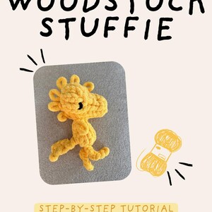 Woodstock Strickmuster, Snoopy Peanuts inspiriert Vogel | Handstrickanleitung / PDF Digitaler Download (Anfänger / Einfach) Bild 2