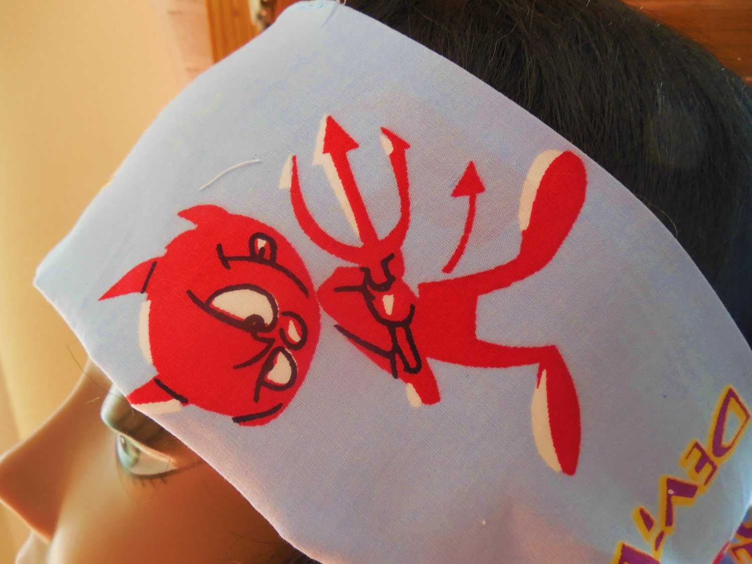 Devil headband nonstretch headband Etsy