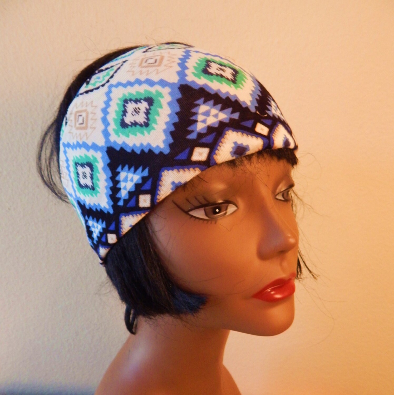 Womens Yoga Headband Aztec Print non slip headband fitness Etsy