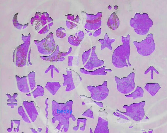 Puppy Bows ~ Craft stencil CAT KITTEN trim scrapbook wall art home decor
