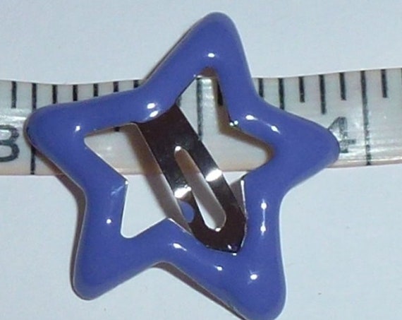 Puppy Bows ~Barrette snap clip TINY enamel STARS girl and boy colors shape bow dog Maltese multicolor ~Usa seller
