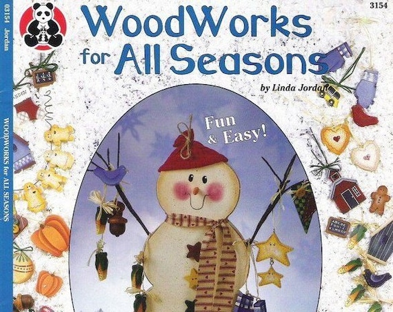 Puppy Bows ~ craft supplies booklet Wood Works for all seasons Linda Jordan 3154 snowmen ornaments