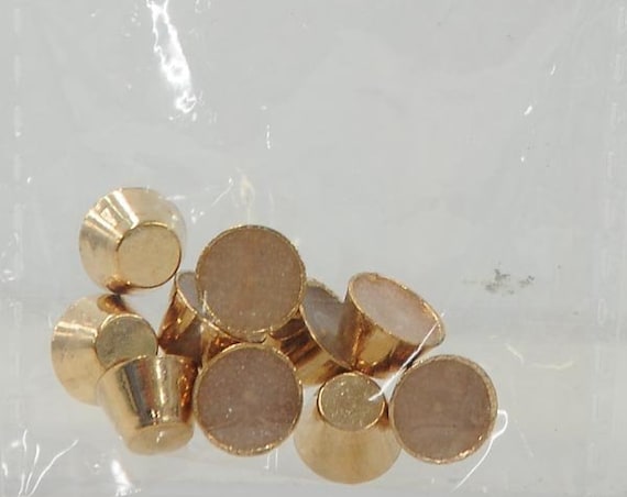 Puppy Bows craft items ~ Offray jewelry beads accessory gold small cylinder studs 10 pieces