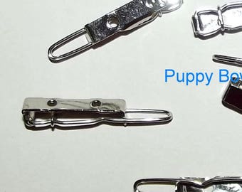 Puppy Bows ~ SUPER TINY craft items dog bow making supplies 20mm hair DIY metal ball barrette clip