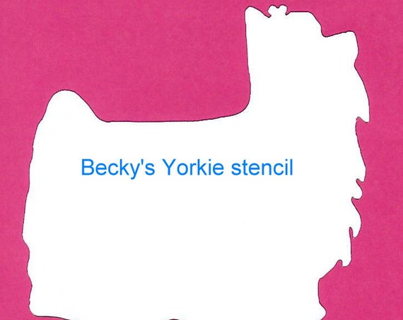 Puppy Bows ~ Yorkie Yorkshire Terrier dog puppy breed plastic craft stencil