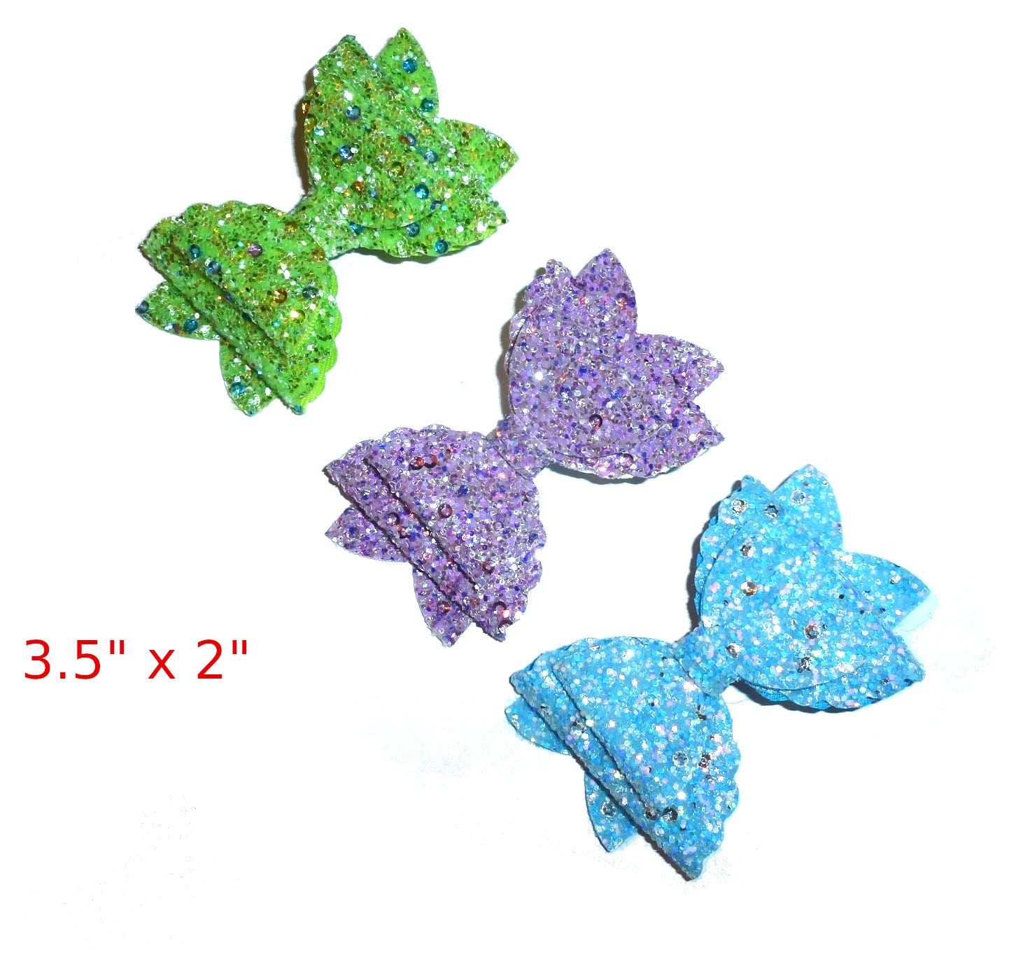 neck strap or BIG DOG glitter pet hair bow with plastic ball clip