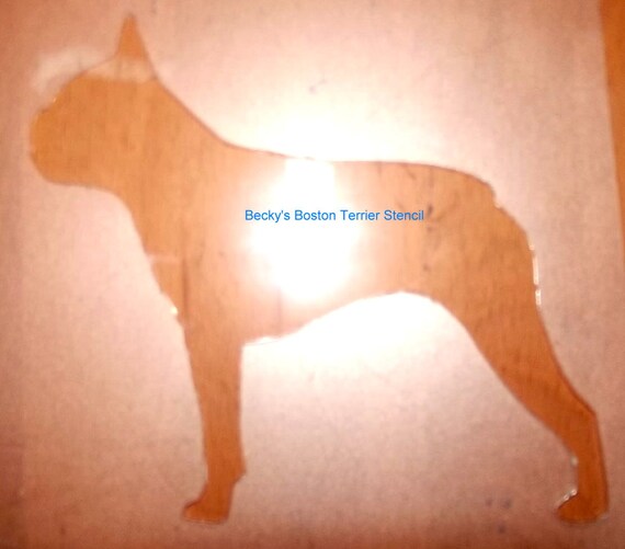 Puppy Bows ~ Boston Terrier dog breed plastic craft stencil