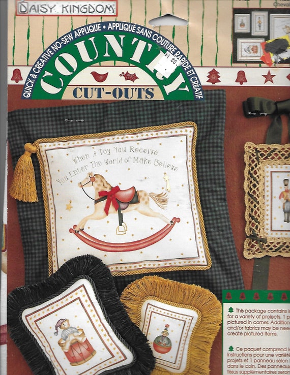 Puppy Bows ~ craft items Daisy Kingdom No Sew Applique #19128 Christmas rocking horse toys