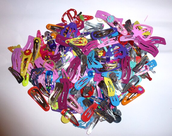 Puppy Bows ~CLEARANCE wee tiny Barrette pet hair snap clip assorted shapes and colors ~Usa seller