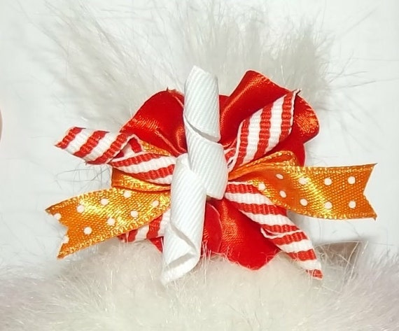 Puppy Bows ~ PINWHEEL korky loops dog grooming bow pet hair barrette many colors