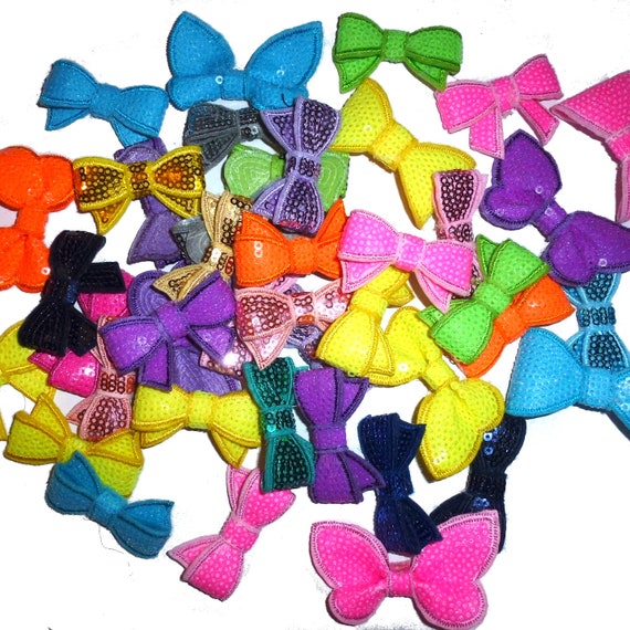 Colorful sequin bowknots  everyday dog groomers grooming pet hair bows (RC6)