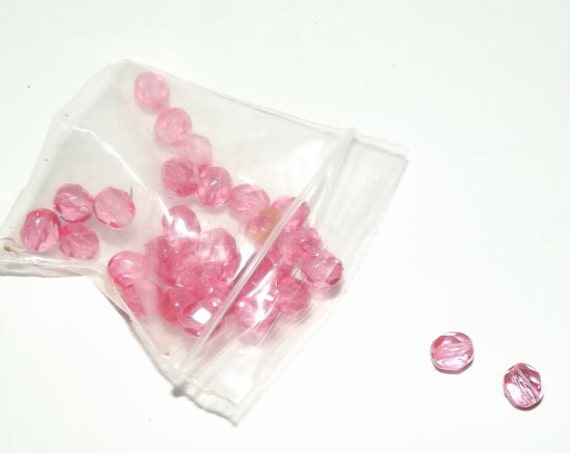 3 bags of beads and charms, sparkle ball pink crystal