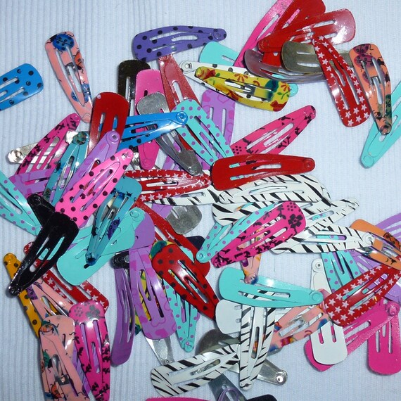 Puppy Bows ~NEW COLORS! wee tiny Barrette pet hair snap clip assorted shapes and colors ~Usa seller
