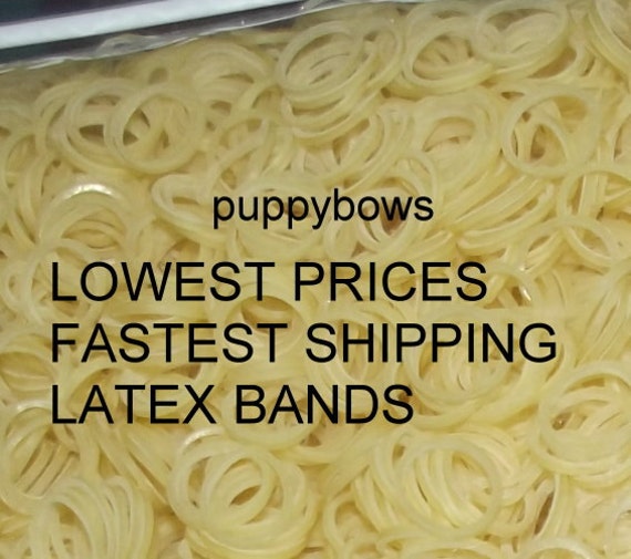 Puppy Bows ~ Latex Dog Grooming Bands 2500 PACK ~elastic dog bows bow TOPKNOT band ~USA seller